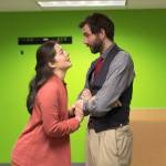 Actors Justine Yu-Ping Davis and Timothy Duval rehearse for Centerstages upcoming production of Let There Be Love. Photo courtesy of Centerstage