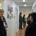Estela Ortega (right) speaks with some guests at El Centro de la Razas grand opening. Haley Donwerth/staff photo