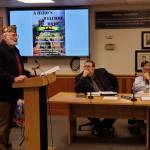 Keith Matthews of the Enumclaw VFW Post 1949 presented his plan for the moving Vietnam Memorial during the Feb. 10 council meeting. Photo by Ray Miller-Still