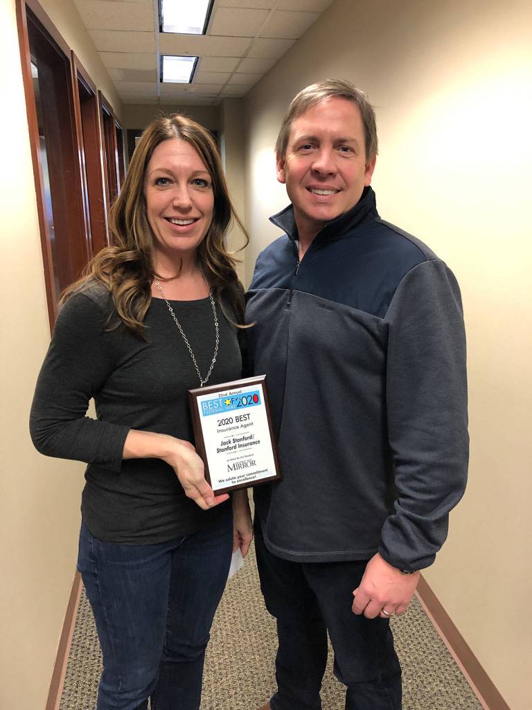 Jack Stanford of Stanford Insurance won first place for Best Insurance Agent. Spencer Pruitt/staff photo