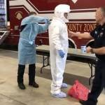 Members of Puget Sound Fire who will be staffed at the first responder testing site in Covington received additional training last week. Photo courtesy of Capt. Joe Root