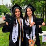 Sisters Carina Soltero and Nagelli Soltero celebrate their graduation from TAF@Saghalie. Courtesy photo