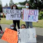 Event co-organizers, top left-clockwise: Ali Saucedo, Fikre Nega, Kadist Nega, and Jasmin Mustefa. Olivia Sullivan/staff photo