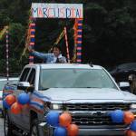 A Decatur senior rides in style at the goodbye parade on Friday, June 12.