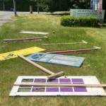 The Pride Doors display was vandalized on June 21 at Wayside United Church of Christ in Federal Way. Courtesy photo