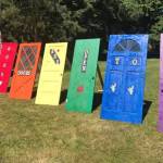 Wayside United Church of Christ Pride Doors display before it was damaged on June 21. Courtesy photo