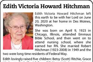 Obituary: Edith Victoria Howard Hitchman