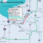 Courtesy graphic                                Closure and detour routes for I-5 overnight Aug. 28-30 between Fife and Federal Way.