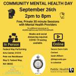 Free community mental health day in Federal Way