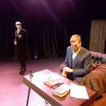 Actors Tom Livingston, left, and Jacob Tice rehearse a scene from Theatre Magic. Courtesy photo