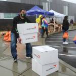 Olivia Sullivan/the Mirror
More than 300 families received donations of turkeys, fresh food, PPE and school supplies on Monday, Nov. 23.