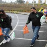 More than 300 families received donations of turkeys, fresh food, PPE and school supplies on Monday, Nov. 23. Olivia Sullivan/the Mirror