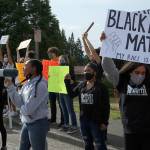 A June 10 protest at Thomas Jefferson High School in response to the death of George Floyd. Olivia Sullivan/staff photo