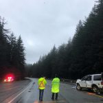 WSP detectives and troopers investigate the rollover crash scene near Tiger Mountain Summit on Jan. 1. Photo courtesy of Washington State Patrol
