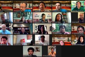 Federal Way Mayor Jim Ferrell, top right, hosted a public forum for African American/Black community members on July 29.