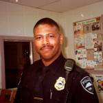 Lt. Michael Boutte pictured at the Westway Community Center in Federal Way waiting for the start of an Easter egg hunt in April 1998. Photo courtesy of FWPD Deputy Kyle Sumpter