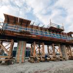 A look at the construction happening at Kent/Des Moines Station February 10, 2021. Part of the Federal Way Link Extension. Photo courtesy of Sound Transit