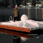 With help from the snow, Lori Montoya Brazel brought to life the Kraken of Steel Lake in Federal Way. Photo courtesy of Lori Montoya Brazel