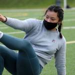 Senior Kelly Nguyen, a wrestler and swimmer, works out at a Decatur High School conditioning practice on Feb. 23. Olivia Sullivan/the Mirror
