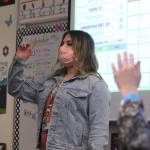 Olivia Sullivan/the Mirror
First grade teacher Alyssa Natsiopoulos asks her students a question on March 15.