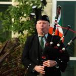 Bagpiper Neil Hubbard performs on March 17 in Federal Way. Olivia Sullivan/the Mirror