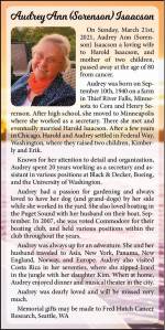 Audrey Ann (Sorenson) Isaacson | Obituary