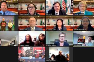 Representatives from local organizations accepted keys to the city from the mayor and city council on April 6.