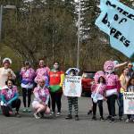 Photos courtesy of Shelley Pauls
A group of March of Diapers supports put on their costumes and diapers to parade across Federal Way on April 11.