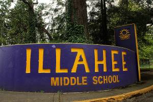 The mascot of Illahee Middle School, located at 36001 1st Ave. S., is under consideration due to a new law prohibiting the inappropriate use of Native American symbols and imagery. Olivia Sullivan/the Mirror