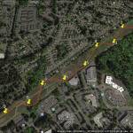 Photo courtesy of South King Fire
Screenshot from a fire engine computer map showing the beginning of the BPA Trail.