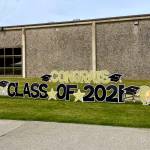 A graduation sign placed at Decatur High School. Olivia Sullivan/staff photo