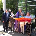L-R: Mayor Jim Ferrell, Councilmember Hoang Tran, Serena Starr, Sen. Claire Wilson, Council President Susan Honda, and Councilmember Lydia Assefa-Dawson at the Federal Way pride flag raising event on June 1. Olivia Sullivan/staff photo
