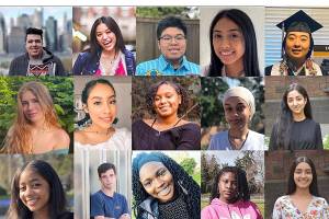 (L-R) Top row: Yacine Bennour, Kelly Nguyen, Vince Arvin Magno, Vannary Sou, Edward Park. Middle: Emma Wadleigh, Jessica Estevez Rodriguez, Jameyah Rogers, Reyhana Hassan, Roop Dhillon. Bottom: Favour Ayemere, Andrew Dibble, Adetutu Adeshina, De'Aija Reece, Preet Dhillon. Courtesy photos