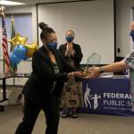 Olivia Sullivan/the Mirror
Board President Geoffery McAnalloy presents the inaugural Dream Maker Award to Dr. Tammy Campbell on June 8.