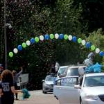A blast of confetti showers down at the Todd Beamer High School car parade on June 9. Olivia Sullivan/the Mirror