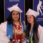 Federal Way Senior Class President Mele T. Tuuholoaki, left, and Link Crew Commander Iryna Baliyan pose for a photo on June 10. Olivia Sullivan/the Mirror