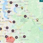 A screenshot of Puget Sound Energy's outage map at around 3 p.m. on June 28. At the time, some 12,300 customers across Western Washington were without power.