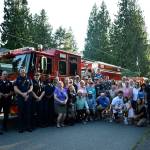 Fire and police departments stopped for a visit with some residents during National Night Out 2019. Mirror file photo