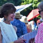 Photo courtesy of Bruce Honda
FUSION founder Peggy LaPorte greets guests at the Aug. 4 summer arts fundraiser at Dumas Bay Centre in Federal Way.