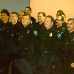 Lt. Michael Boutte, a founding member of the Federal Way Police Department, is pictured at far left during the police departments swearing-in ceremony in Nov. 1996. Photo courtesy of FWPD Deputy Kyle Sumpter