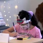 A Mirror Lake student wears a mask and a face shield on the first day of school Sept. 1. Olivia Sullivan/the Mirror