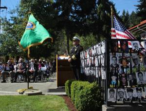 Over 100 community members, elected officials and firefighters gathered at Station 64 on Saturday, Sept. 11. Olivia Sullivan/the Mirror