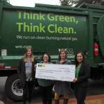 (L-R) Amanda Miller, Amanda Santos, LeighAnn Myhre and Waste Management Public Sector Manager Han Kirkland. Olivia Sullivan/the Mirror