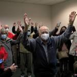 Hank Lazzar, center, walked into a surprise party at the MSC on Oct. 26. Olivia Sullivan/the Mirror