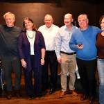 L-R: School board candidate Quentin Morris and Lakehaven commissioner candidate Laura Belvin stand with city council candidates Jack Dovey, Jack Walsh, Daniel Miller and Erica Norton on Nov. 2. Photo courtesy of Bruce Honda