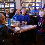 Candidate Quentin Morris looks at the election results on screen at Billy McHales on Nov. 2. Photo courtesy of Bruce Honda