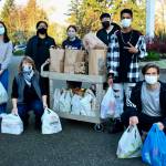 Student-led food drive collected over 300 pounds of donations. Photo courtesy of Shelley Pauls