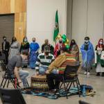 People at the event participated in a round dance while listening to a drum circle led by Federal Way resident Raymond Kingfisher. Photo courtesy of Federal Way Public Schools