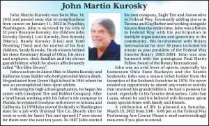 John Martin Kurosky | Obituary