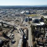 Photo courtesy of Bruce Honda
Looking west, the Sound Transit Federal Way Link Extension construction is taking shape in the citys core.